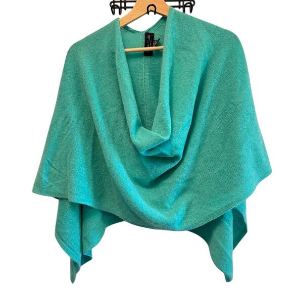 100% Cashmere Claudia Nichole Draped Shawl Topper